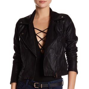 NEW Faux Soft Leather Moto Jacket